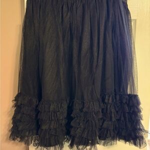 Eloquii Studio Elegant Black Ruffled Chiffon Skirt - Size 20